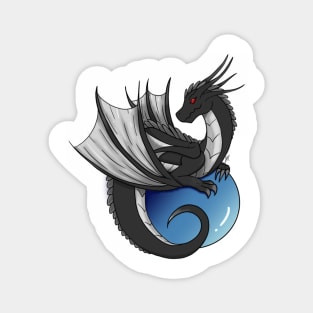 Black Dragon on a Ball Magnet