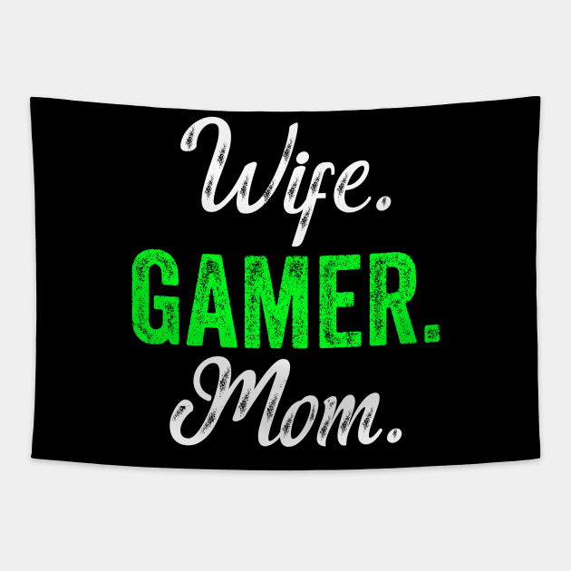 Wife Gamer Mom Tapestry by CreativeSalek