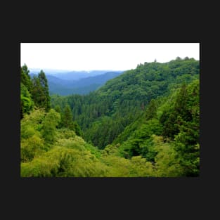 Japan Mountain Forest Ryokan View T-Shirt