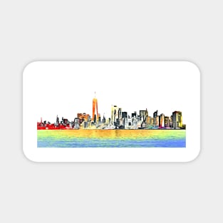 New York Skyline Cartoon Magnet