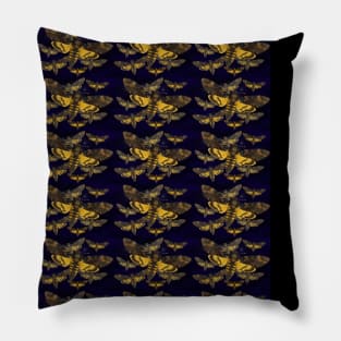 Death's Head Moths On Night Sky. Pillow