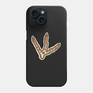 Chicken Track Woodcut Phone Case