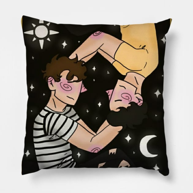 Soulmates tarot card Pillow by TheStickPeople