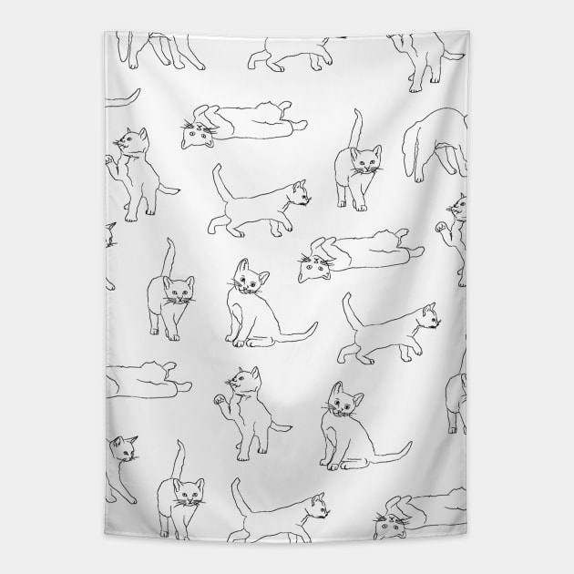 Kitties Everywhere Tapestry by lucywho.design