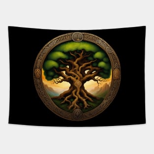 Yggdrasil Viking World Tree Norse Tree of Life Tapestry