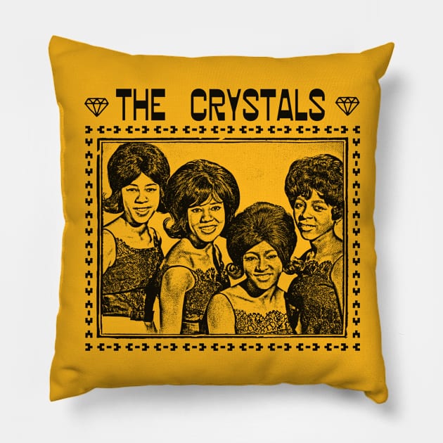 The Crystals // Retro Girl Group Fan Design Pillow by DankFutura