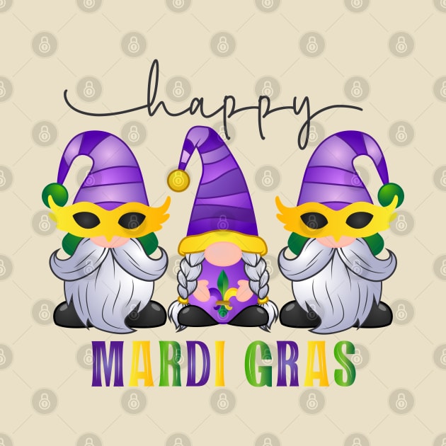 Mardi Gras Gnomes Trio by Imp's Dog House