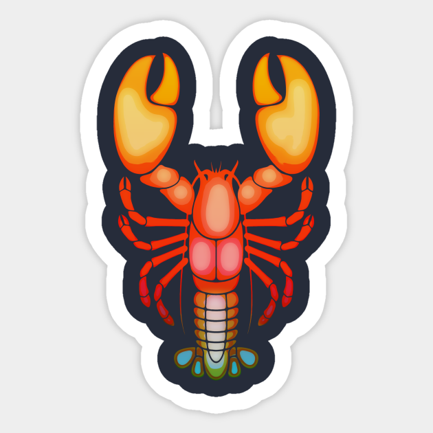 Lobster Sunset - Digital - Sticker