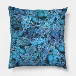 Blue on Blue vintage octopus pattern Pillow