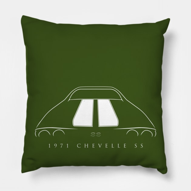 1971 Chevy Chevelle SS Pillow by mal_photography