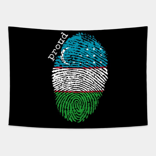 Uzbekistan flag Tapestry by Shopx