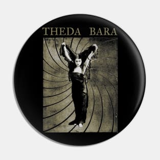 THEDA BARA - Sin - Sepia - Silent and Pre-Code Horror T-Shirt Pin