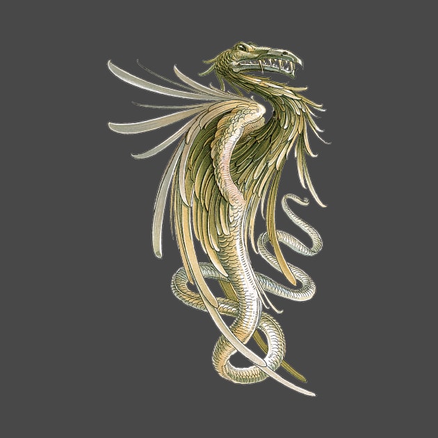 Winged Dragon with a Snake Tail by MasterpieceCafe