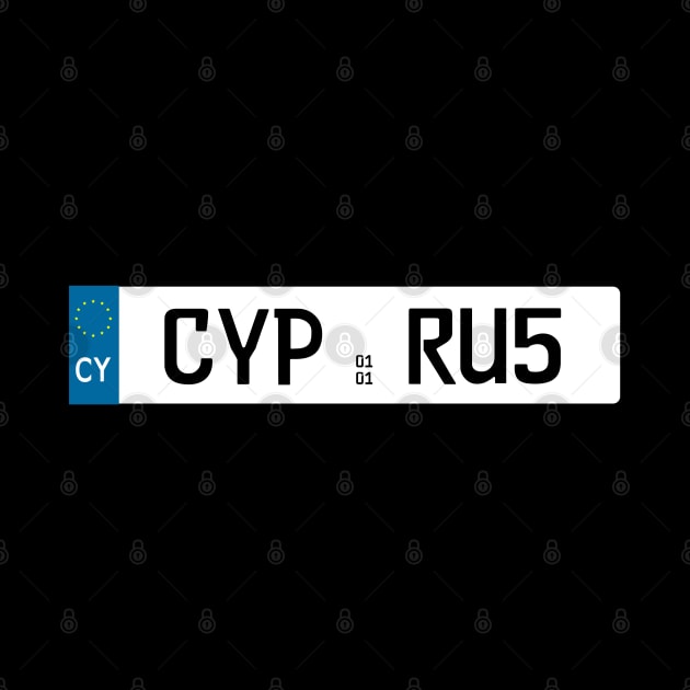Cyprus car license plate by Travellers