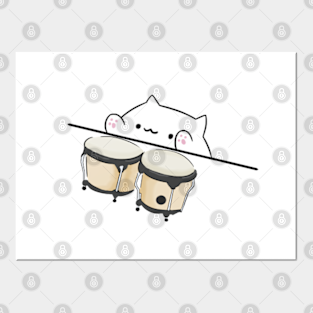 Bongo Cat Meme Posters And Art Prints Teepublic