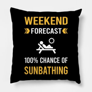 Weekend Forecast Sunbathing Sunbathe Sunbath Sun Bathing Pillow