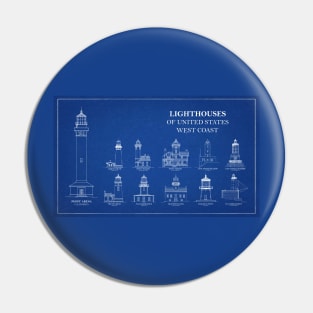 Lighthouses of United States of America - West Coast - A Pin