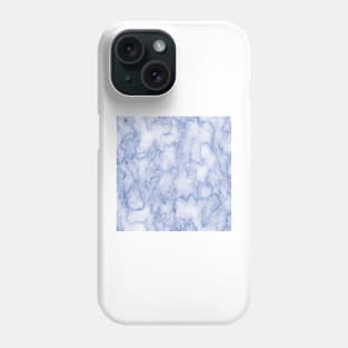 Blue Girly Trendy Golden Marble watercolor modern art abstract Phone Case