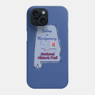 Route Map of Selma to Montgomery National Historic Trail Phone Case