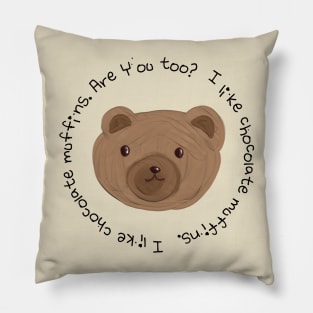 bear chocolate muffins Pillow