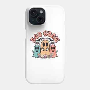 Boo Crew, Cute Nurse Ghosts With Flowers And Bats, Funny Halloween Phone Case