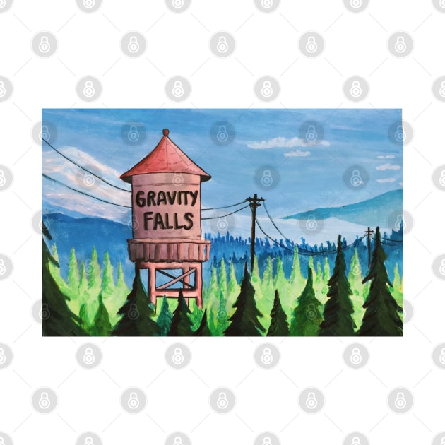 Gravity Falls water tank by emmawtj