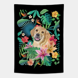 Tropical Golden Retriever Puppy 2 Tapestry