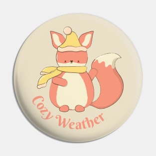 Cozy Weather Fox Pin