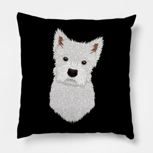 Cute West Highland Terrier Pillow