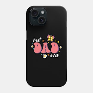 Best dad ever retro groovy vintage design Phone Case