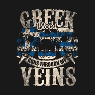 Greek Blood Runs Through My Veins T-Shirt