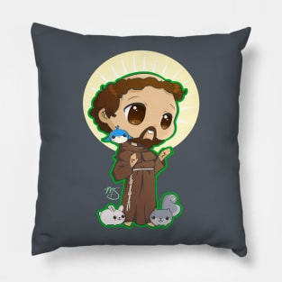 Chibi St. Francis of Assisi (v2) Pillow