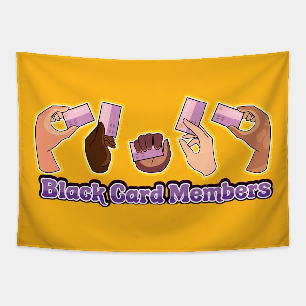 Black Card Members Logo Tapestry by Black Card Members