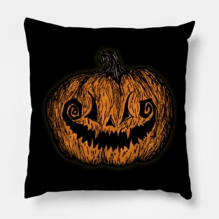 Gothic Jack-o-Lantern (Color Version) Pillow