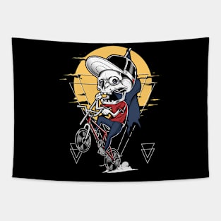 Cycling Skull Tapestry