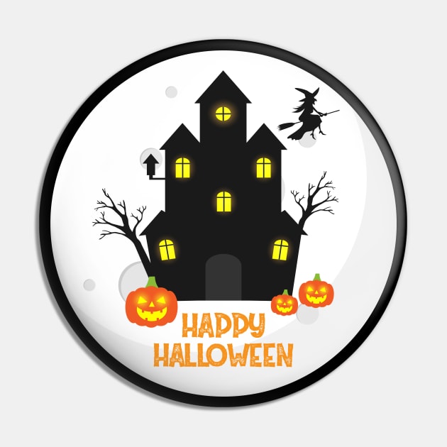 Happy Halloween - Fullmoon Pin by dewarafoni