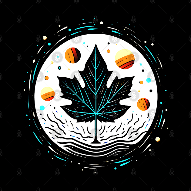 Maple Leaf abstract design Canada Day Design gift idea by Czajnikolandia