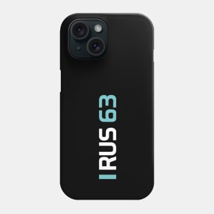 RUS 63 Design - White Text. Phone Case