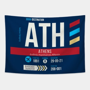 Athens (ATH) Airport Code Baggage Tag Tapestry