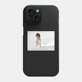 English Springer Spaniel in snow Phone Case