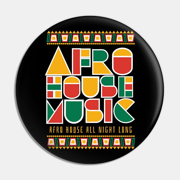 AFRO HOUSE  - Cultured Font (white) Pin by DISCOTHREADZ 