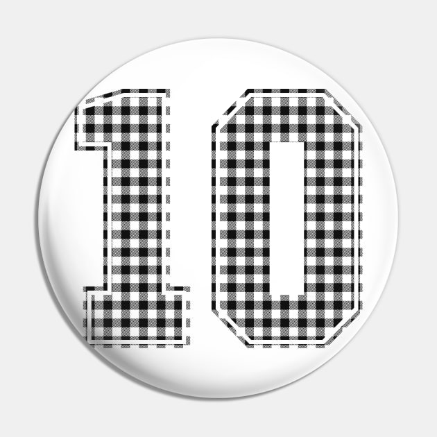 Plaid Number - 10 - Dark Pin by tavare