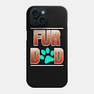 Cool Fur Dad With Cat Paw On Purrsday Phone Case