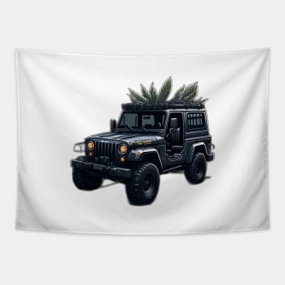 jeep design, 3d jeep art Tapestry