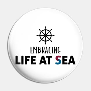 Embracing Life at Sea Pin