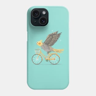 Cockatiel on a Bicycle Phone Case