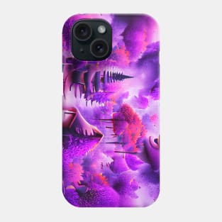 Purple Flower in Forest Art Phone Case