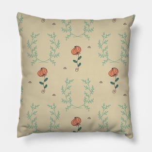 Elegance Seamless pattern with flowers, vector floral illustration in vintage style Pillow