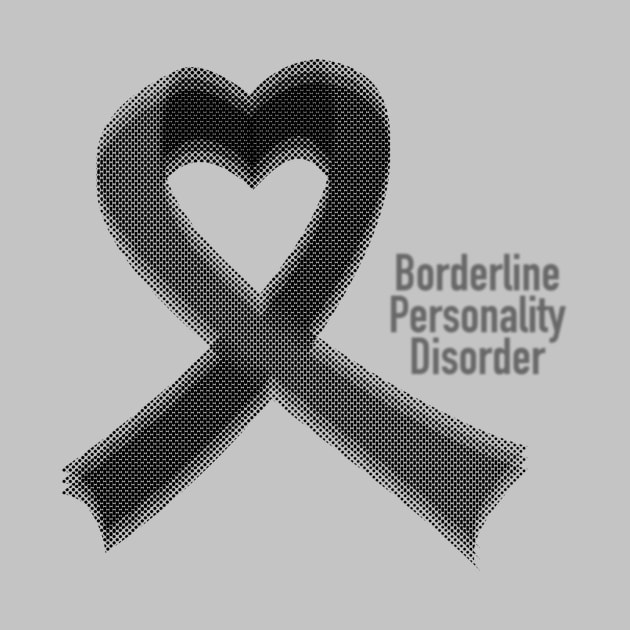 Borderline Personality Disorder Awareness Halftone Ribbon by ADHDisco