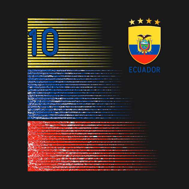 Ecuador Soccer Fans Jersey Ecuadorian Flag Football Lovers by TeeBlade